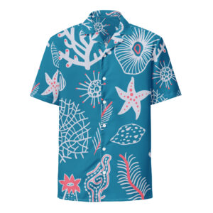 Harbour Hues Tiki Shirt-Coral